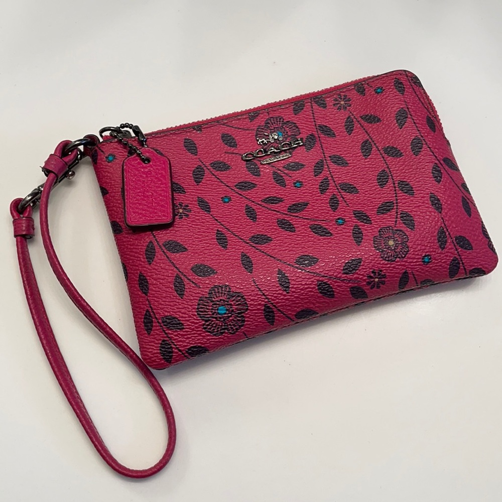 Couch wristlet wallet bag coin purse pink